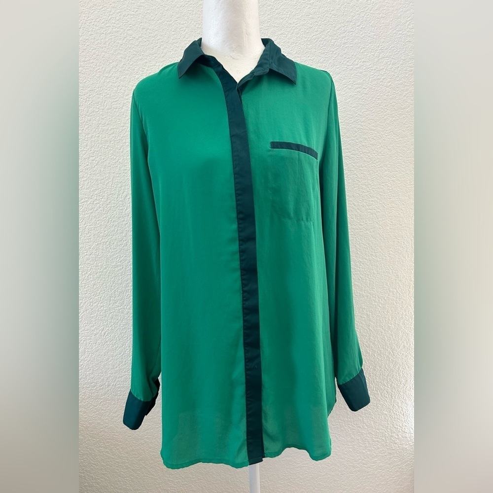 Free people Green Button-Up Blouse size XS